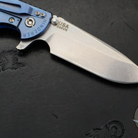 Hinderer XM-24 4.0"- Spearpoint- Stonewash Blue Ti And Blue G-10 Handle- Stonewash Finish S45VN Blade