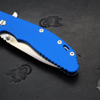 Hinderer XM-24 4.0"- Spearpoint- Stonewash Blue Ti And Blue G-10 Handle- Stonewash Finish S45VN Blade