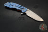 Hinderer XM-24 4.0"- Spearpoint- Stonewash Blue Ti And Orange G-10 Handle- Stonewash Finish S45VN Blade