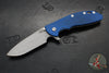 Hinderer XM-24 4.0"- Spearpoint- Working Finish Ti And BlueBlack G-10 Handle- Working Finish S45VN Blade