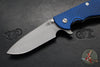 Hinderer XM-24 4.0"- Spearpoint- Working Finish Ti And BlueBlack G-10 Handle- Working Finish S45VN Blade