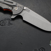 Hinderer XM-24 4.0"- Spearpoint- Working Finish Ti And Orange G-10 Handle- Working Finish S45VN Blade