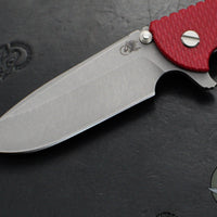 Hinderer XM-24 4.0"- Spearpoint- Working Finish Ti And Red G-10 Handle- Working Finish S45VN Blade