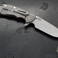 Hinderer XM-24 4.0"- Spearpoint- Working Finish Ti And Red G-10 Handle- Working Finish S45VN Blade