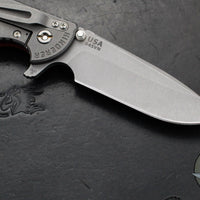 Hinderer XM-24 4.0"- Spearpoint- Working Finish Ti And Red G-10 Handle- Working Finish S45VN Blade