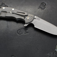 Hinderer XM-24 4.0"- Spearpoint- Working Finish Ti And Translucent Green G-10 Handle- Working Finish S45VN Blade