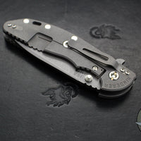 Hinderer XM-24 4.0"- Spearpoint- Working Finish Ti And Translucent Green G-10 Handle- Working Finish S45VN Blade