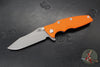 Hinderer Eklipse 3.5"- Skinny Slicer Edge- Hollow Grind- Battle Blue Titanium and Various G-10 Scales- Working Finish Magnacut Blade