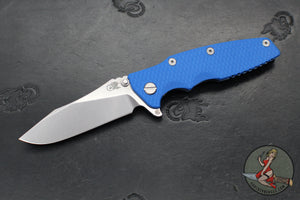 Hinderer Eklipse 3.5"- Skinny Slicer Edge- Hollow Grind- Stonewash Blue Titanium and Various G-10 Scales- Stonewash Magnacut Blade
