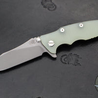 Hinderer Eklipse 3.5"- Slicer Edge- Hollow Grind- Battle Bronze Titanium and Various G-10 Scales- Working Finish S45VN Blade
