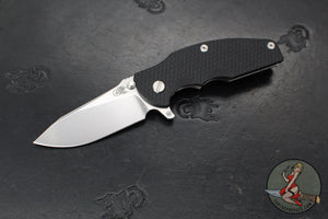 Hinderer Jurassic- Slicer Edge- Hollow Grind- Stonewash Finished Titanium and Various G-10 Handle Scales- Stonewash Finished Magnacut Steel Blade