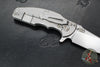 Hinderer Jurassic- Slicer Edge- Hollow Grind- Stonewash Finished Titanium and Various G-10 Handle Scales- Stonewash Finished Magnacut Steel Blade