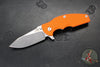 Hinderer Jurassic- Slicer Edge- Hollow Grind- Stonewash Finished Titanium and Various G-10 Handle Scales- Stonewash Finished Magnacut Steel Blade