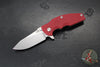 Hinderer Jurassic- Slicer Edge- Hollow Grind- Stonewash Finished Titanium and Various G-10 Handle Scales- Stonewash Finished Magnacut Steel Blade