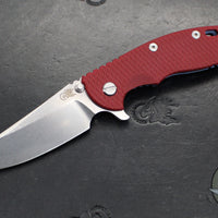 Hinderer XM-18 3.5"- Sheepsfoot- Stonewash Blue Titanium Handle- Various G-10- Stonewashed S45VN Steel Blade