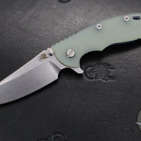 Hinderer XM-18 3.5"- Sheepsfoot- Stonewash Blue Titanium Handle- Various G-10- Stonewashed S45VN Steel Blade