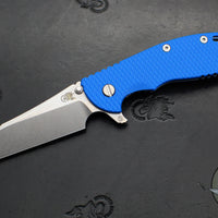 Hinderer XM-24 4.0"- Skinny Wharncliffe Edge- Stonewash Blue Finished Titanium And Various G-10 Handles- Stonewash S45VN Blade