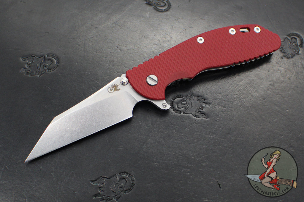 Hinderer XM-24 4.0"- Skinny Wharncliffe Edge- Stonewash Finished Titanium And Various G-10 Handles- Stonewash S45VN Blade