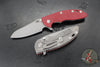 Hinderer XM-18 3.5"- Sheepsfoot- Working Finish Titanium Handle- Various G-10 Scales- Working Finish S45VN Steel Blade
