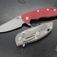 Hinderer XM-18 3.5"- Sheepsfoot- Working Finish Titanium Handle- Various G-10 Scales- Working Finish S45VN Steel Blade