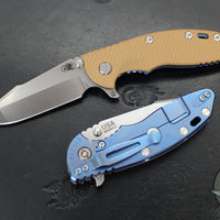 Hinderer XM-18 3.5"- Skinny Harpoon Spanto- Stonewash Blue Titanium And Various G-10 Handles- Stonewash Magnacut Steel Blade