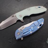 Hinderer XM-18 3.5"- Skinny Harpoon Spanto- Stonewash Blue Titanium And Various G-10 Handles- Stonewash Magnacut Steel Blade