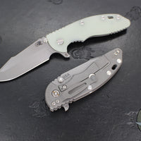 Hinderer XM-18 3.5"- Skinny Harpoon Spanto- Working Finish Titanium And Various G-10 Handles- Working Finish Magnacut Steel Blade