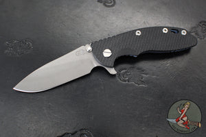 Hinderer XM-18 3.5"- Skinny Slicer- Hollow Grind- Battle Blue Finished Titanium And Various G-10 Handles- Working Finish Magnacut Steel Blade