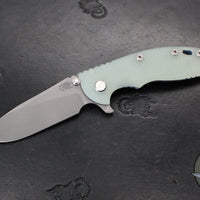 Hinderer XM-18 3.5"- Skinny Slicer- Hollow Grind- Battle Blue Finished Titanium And Various G-10 Handles- Working Finish Magnacut Steel Blade