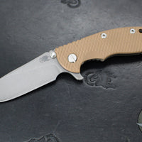 Hinderer XM-18 3.5"- Skinny Slicer- Hollow Grind- Battle Bronze Finished Titanium And Various G-10 Handles- Working Finish Magnacut Steel Blade