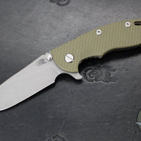 Hinderer XM-18 3.5"- Skinny Slicer- Hollow Grind- Battle Bronze Finished Titanium And Various G-10 Handles- Working Finish Magnacut Steel Blade