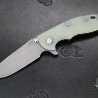 Hinderer XM-18 3.5"- Skinny Slicer- Hollow Grind- Battle Bronze Finished Titanium And Various G-10 Handles- Working Finish Magnacut Steel Blade