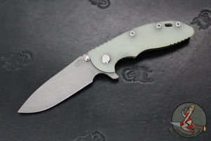 Hinderer XM-18 3.5"- Skinny Slicer- Hollow Grind- Battle Bronze Finished Titanium And Various G-10 Handles- Working Finish Magnacut Steel Blade