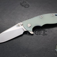 Hinderer XM-18 3.5"- Skinny Slicer- Hollow Grind- Stonewash Blue Finished Titanium And Various G-10 Handles- Stonewash Finished Magnacut Steel Blade