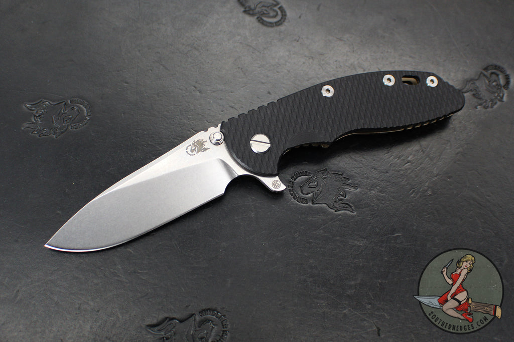 Hinderer XM-18 3.5"- Skinny Slicer- Hollow Grind- Stonewash Bronzed Finished Titanium And Various G-10 Handles- Stonewash Finished Magnacut Steel Blade