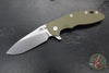 Hinderer XM-18 3.5"- Skinny Slicer- Hollow Grind- Stonewash Bronzed Finished Titanium And Various G-10 Handles- Stonewash Finished Magnacut Steel Blade