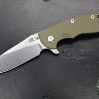 Hinderer XM-18 3.5"- Skinny Slicer- Hollow Grind- Stonewash Bronzed Finished Titanium And Various G-10 Handles- Stonewash Finished Magnacut Steel Blade