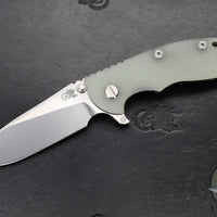 Hinderer XM-18 3.5"- Skinny Slicer- Hollow Grind- Stonewash Bronzed Finished Titanium And Various G-10 Handles- Stonewash Finished Magnacut Steel Blade