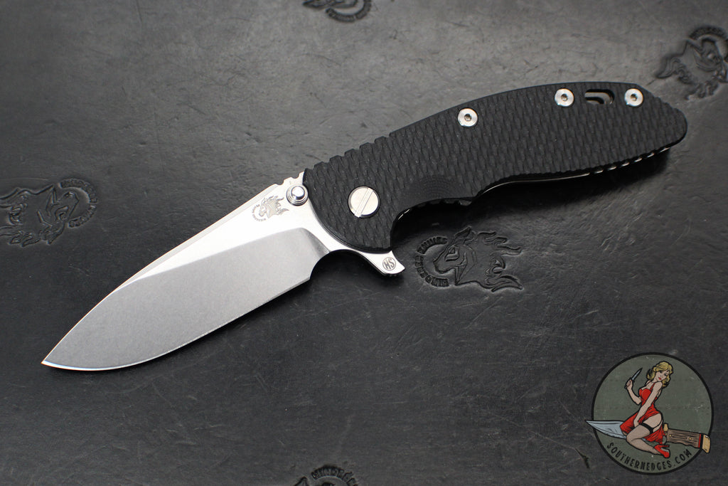 Hinderer XM-18 3.5"- Skinny Slicer- Hollow Grind- Stonewash Finished Titanium And Various G-10 Handles- Stonewash Finished Magnacut Steel Blade