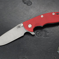 Hinderer XM-18 3.5"- Skinny Slicer- Hollow Grind- Working Finish Titanium And Various G-10 Handles- Working Finish Magnacut Steel Blade