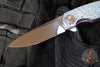 Holt Bladeworks Morpheus Flipper SN1871- Blizzard Pattern Titanium Handles- M390 Near Mirror Blade Finish