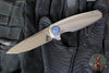 Holt Bladeworks Morpheus Flipper SN1877- Ridgeback Pattern Titanium- Burnished In The Nude Titanium Handles- M390 Stonewash 1.0 Blade Finish
