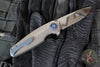 Holt Bladeworks Morpheus Flipper SN1877- Ridgeback Pattern Titanium- Burnished In The Nude Titanium Handles- M390 Stonewash 1.0 Blade Finish