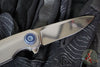 Holt Bladeworks Morpheus Flipper SN1877- Ridgeback Pattern Titanium- Burnished In The Nude Titanium Handles- M390 Stonewash 1.0 Blade Finish