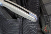 Holt Bladeworks Morpheus Flipper SN1877- Ridgeback Pattern Titanium- Burnished In The Nude Titanium Handles- M390 Stonewash 1.0 Blade Finish