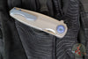 Holt Bladeworks Morpheus Flipper SN1877- Ridgeback Pattern Titanium- Burnished In The Nude Titanium Handles- M390 Stonewash 1.0 Blade Finish