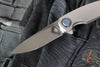 Holt Bladeworks Morpheus Flipper- Field Pattern Titanium- Burnished In The Nude Titanium Handles- M390 Near Mirror Blade Finish SN1882