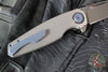 Holt Bladeworks Morpheus Flipper- Field Pattern Titanium- Burnished In The Nude Titanium Handles- M390 Near Mirror Blade Finish SN1882