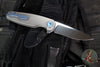 Holt Bladeworks Morpheus Flipper- Field Pattern Titanium- Burnished In The Nude Titanium Handles- M390 Near Mirror Blade Finish SN1882