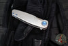 Holt Bladeworks Morpheus Flipper- Field Pattern Titanium- Burnished In The Nude Titanium Handles- M390 Near Mirror Blade Finish SN1882